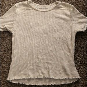Thin White cropped t-shirt